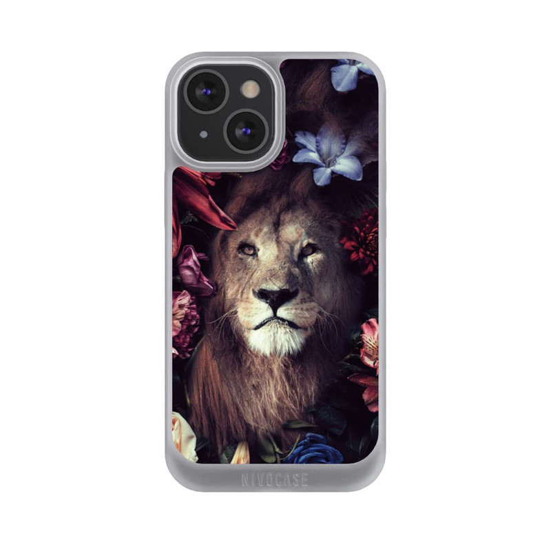 iPhone 13 Mini NIVOpure Löwe Blumenrahmen