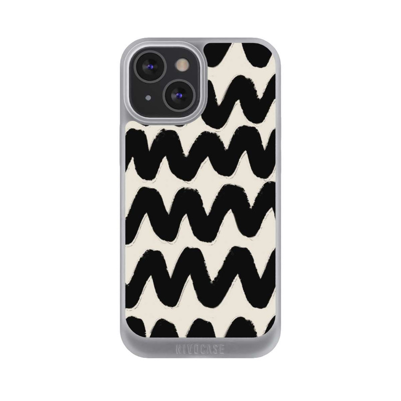 iPhone 13 Mini NIVOpure Schwarzes Wellenmuster