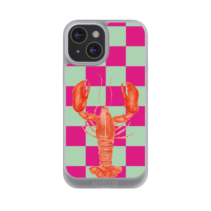 iPhone 13 Mini NIVOpure Pink Checkers Lobster