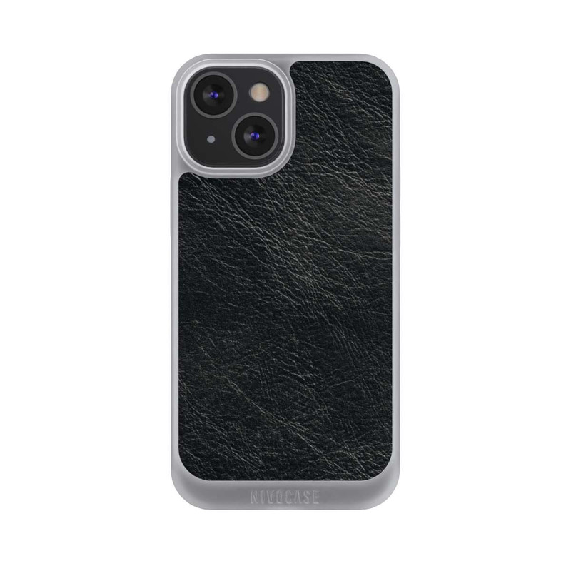 iPhone 13 Mini NIVOpure Schwarzer Lederlook Hintergrund