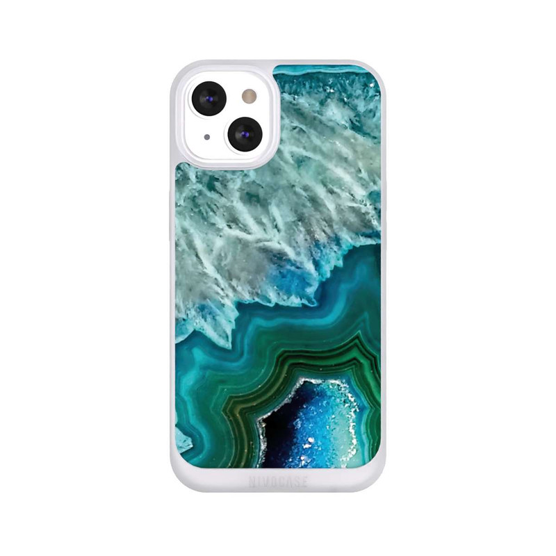 iPhone 13 NIVOpure Kristall Achat Grün