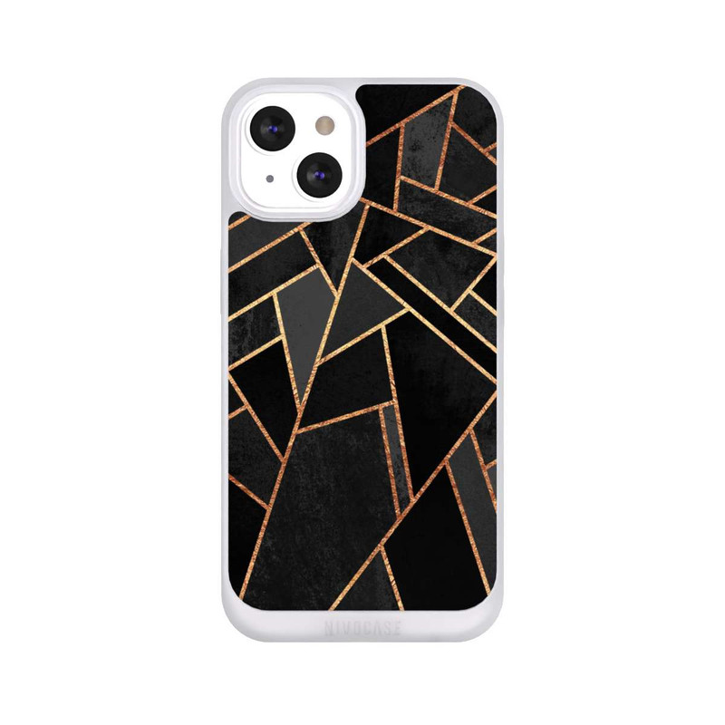 iPhone 13 NIVOpure Schwarze Nacht Gold Druck