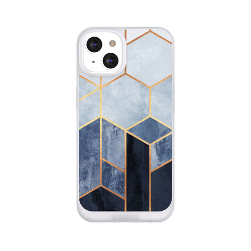 Apple iPhone 13 NIVOpure Blauer Farbverlauf Sechsecke Golddruck