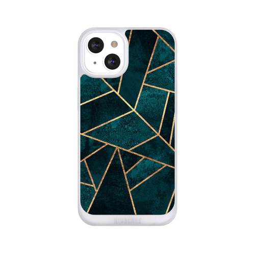 Apple iPhone 13 NIVOpure Tief Blaugrün Stein Gold Druck