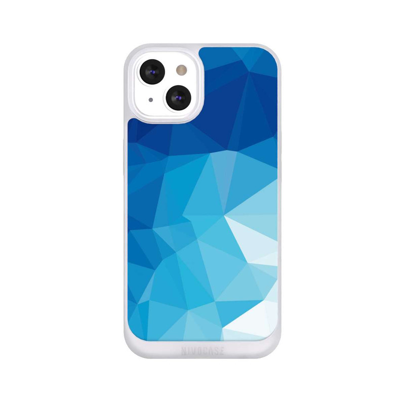iPhone 13 NIVOpure Mosaïque Polygonale Bleue
