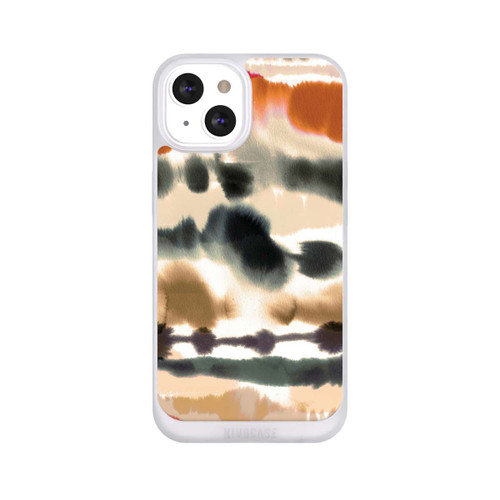 Apple iPhone 13 NIVOpure Lignes d'aquarelle nautique douces orange
