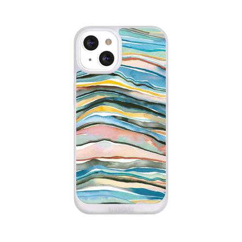 Apple iPhone 13 NIVOpure Couches d'agate aquarelle bleues
