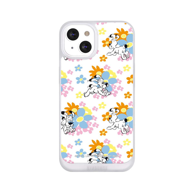 iPhone 13 NIVOpure Idéfix sur fleurs colorées