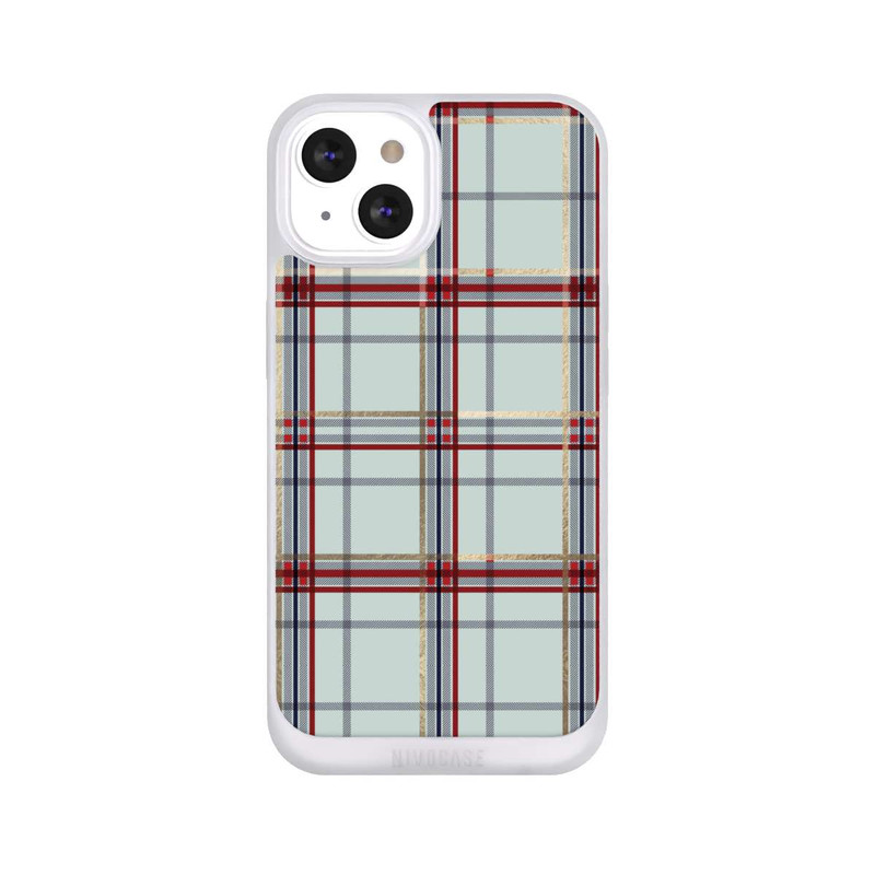 iPhone 13 NIVOpure Tartan Bleu