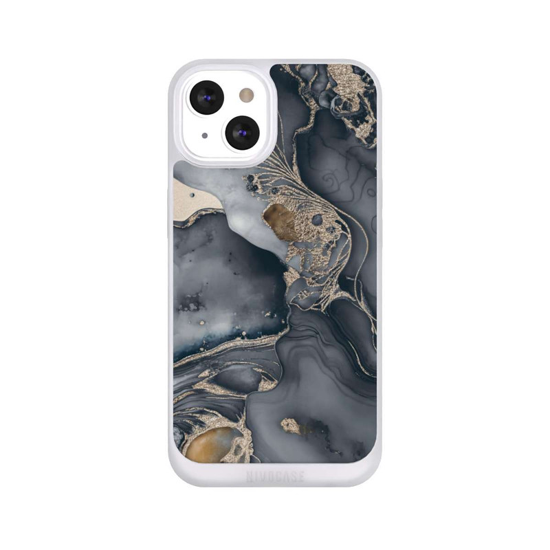 iPhone 13 NIVOpure Alcohol Ink Gold Grey with AI