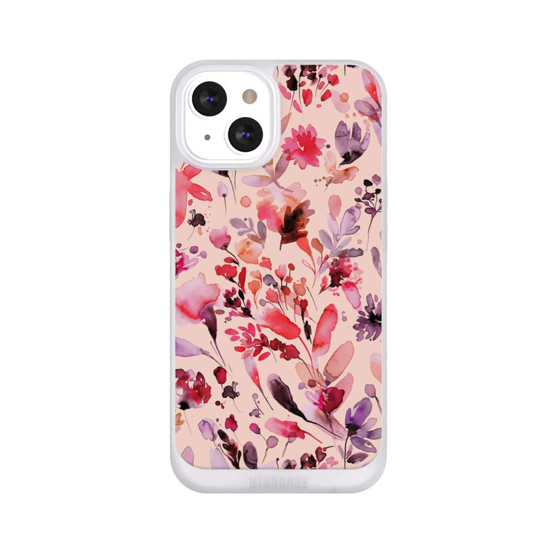 iPhone 13 NIVOpure Künstlerische Blumen Viva Magenta