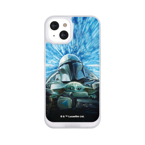 Apple iPhone 13 NIVOpure Grogu und Mando fliegen blau