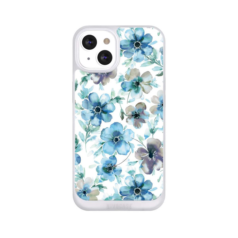 iPhone 13 NIVOpure Blue Flower Pattern Trendy