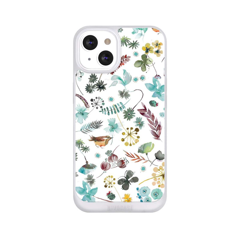 iPhone 13 NIVOpure Papillon botanique Nature Bleu