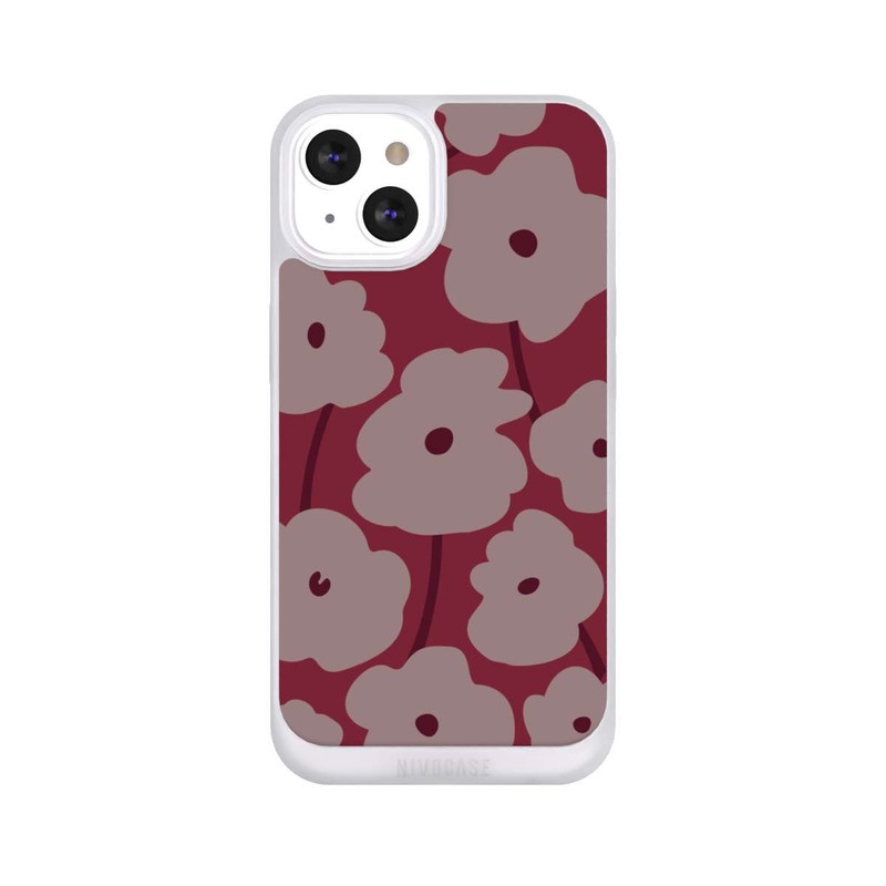 iPhone 13 NIVOpure Minimalistic Flowers Bordeaux