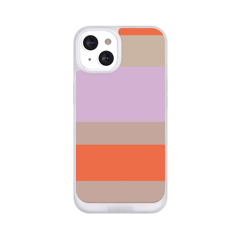 iPhone 13 NIVOpure Moca Lila Orange Stripes