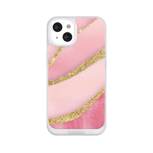 Apple iPhone 13 NIVOpure Pink Marble Goldprint Stripes