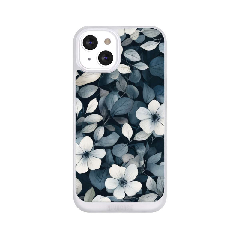iPhone 13 NIVOpure Blaue Negativblumen mit KI