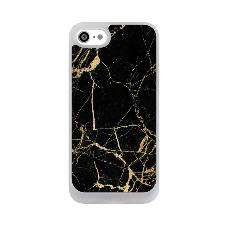 iPhone SE 2022 NIVOpure Schwarzgoldener Marmor-Look