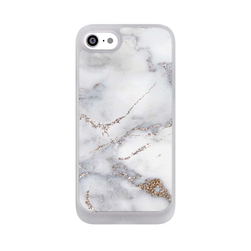 Apple iPhone SE (2022) NIVOpure Silberglitzer Marmorlook