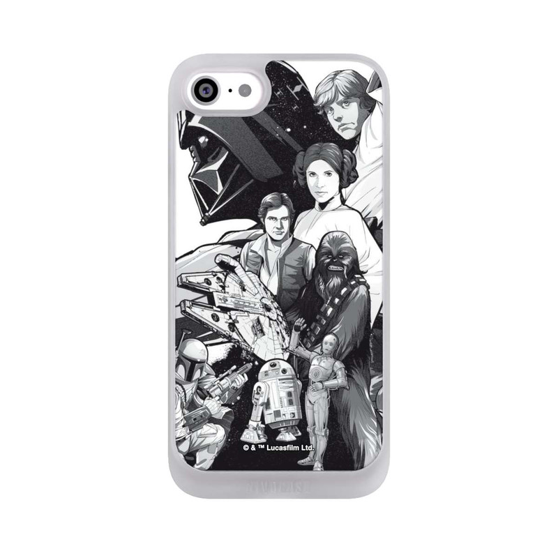 iPhone SE 2022 NIVOpure StarWars Charaktere - Schwarz-Weiß