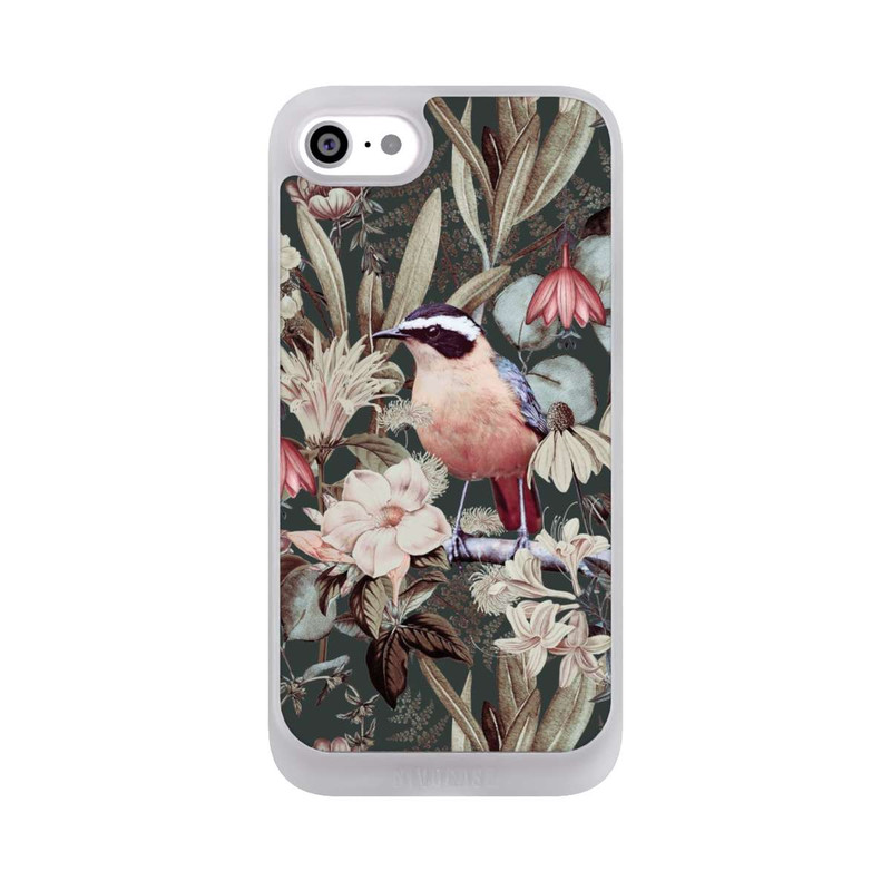 iPhone SE 2022 NIVOpure Orange Bird in Vintage Flower Pattern
