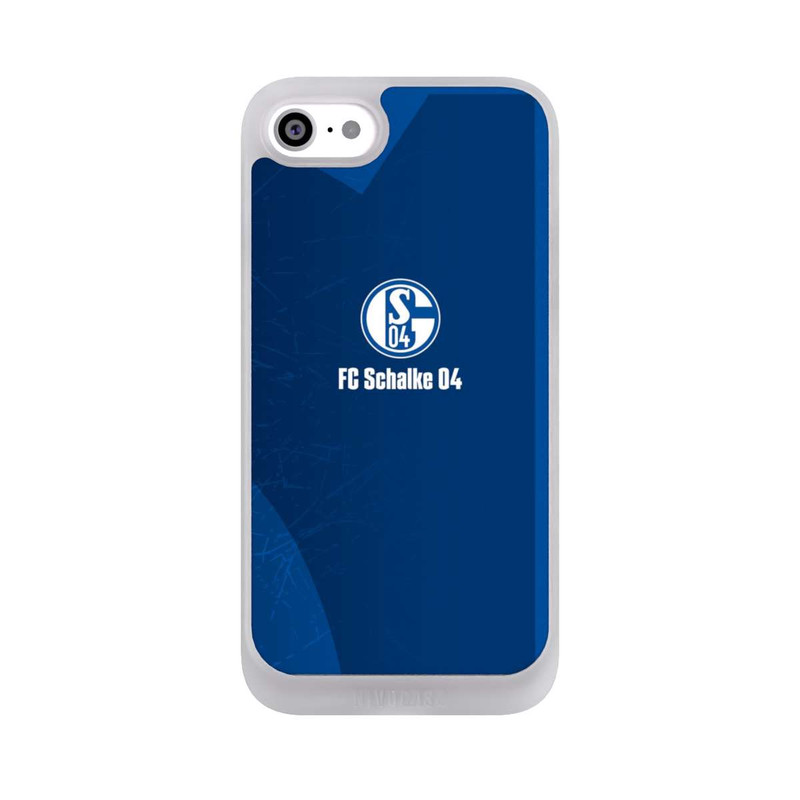 iPhone SE 2022 NIVOpure Schalke 04 Blauer Hintergrund Mit Logo