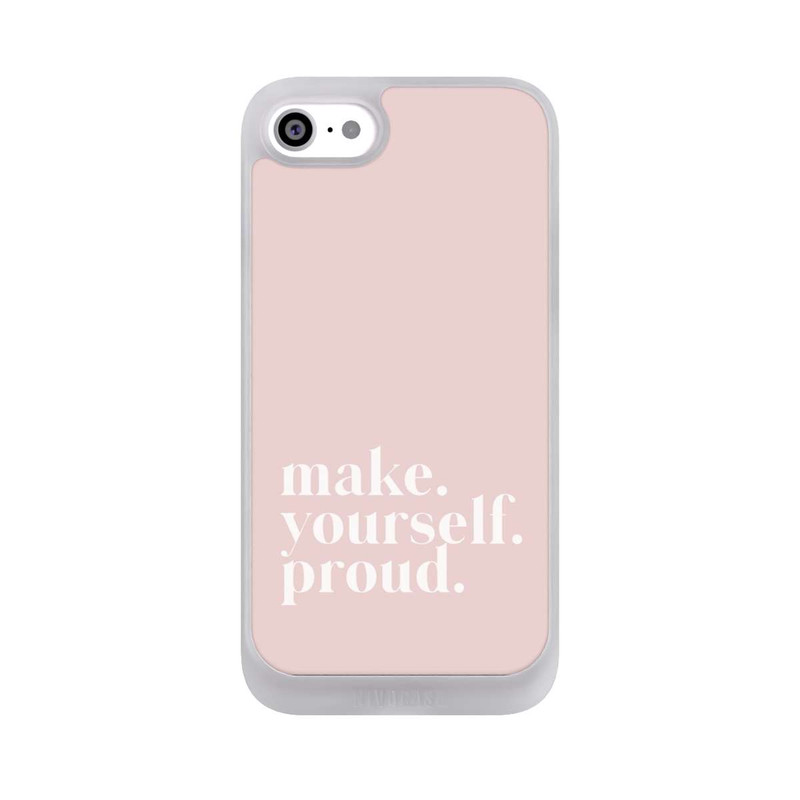 iPhone SE 2022 NIVOpure Make Yourself Proud Quote - Old Pink