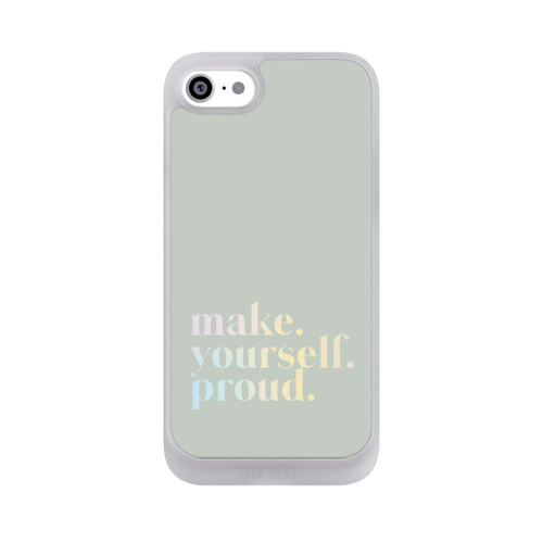 Apple iPhone SE (2022) NIVOpure Make Yourself Proud Quote-Mint and Gradient
