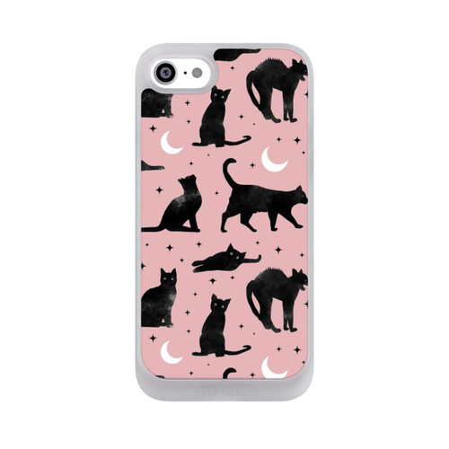 Apple iPhone SE (2022) NIVOpure Cats And Moon On Pink