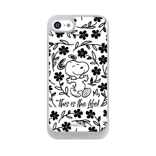Apple iPhone SE (2022) NIVOpure Snoopy schwarz und weiß This Is The Life