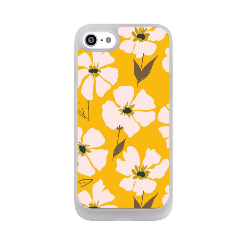 iPhone SE 2022 NIVOpure Blumenwiese auf Gelb Ocker