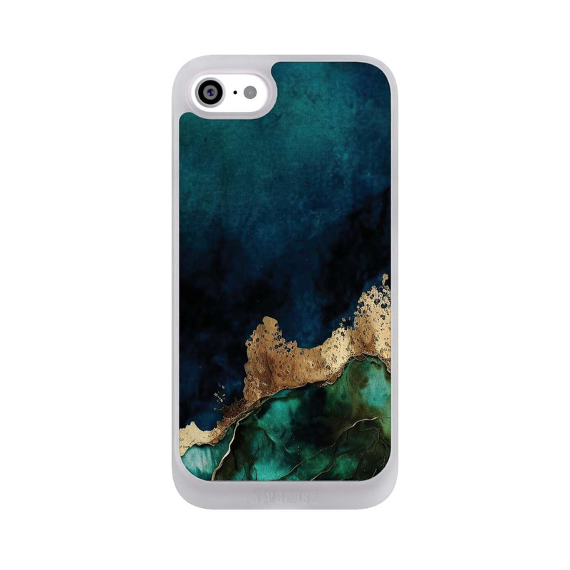 iPhone SE 2022 NIVOpure Petrolblau mit Gold