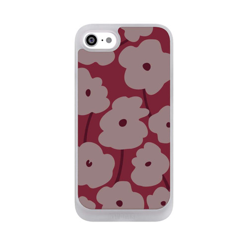 Apple iPhone SE (2022) NIVOpure Minimalistische Blumen Bordeaux