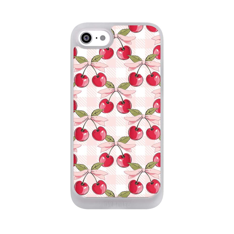 iPhone SE 2022 NIVOpure Pink Cherry Pattern with AI