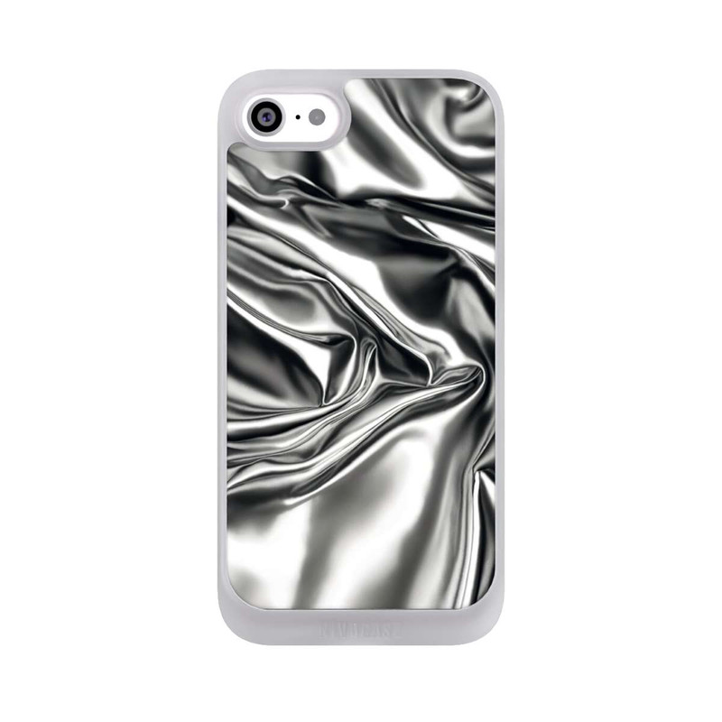 iPhone SE 2022 NIVOpure Shiny Chrome Silver avec IA