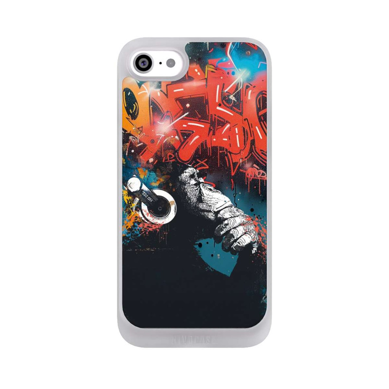 iPhone SE 2022 NIVOpure Affe Stereo Kopfhörer Graffiti Street Art