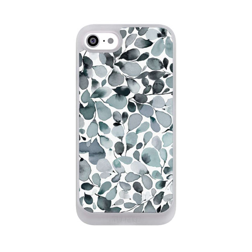 Apple iPhone SE (2022) NIVOpure Eucalyptus Watercolor Leaves Grey