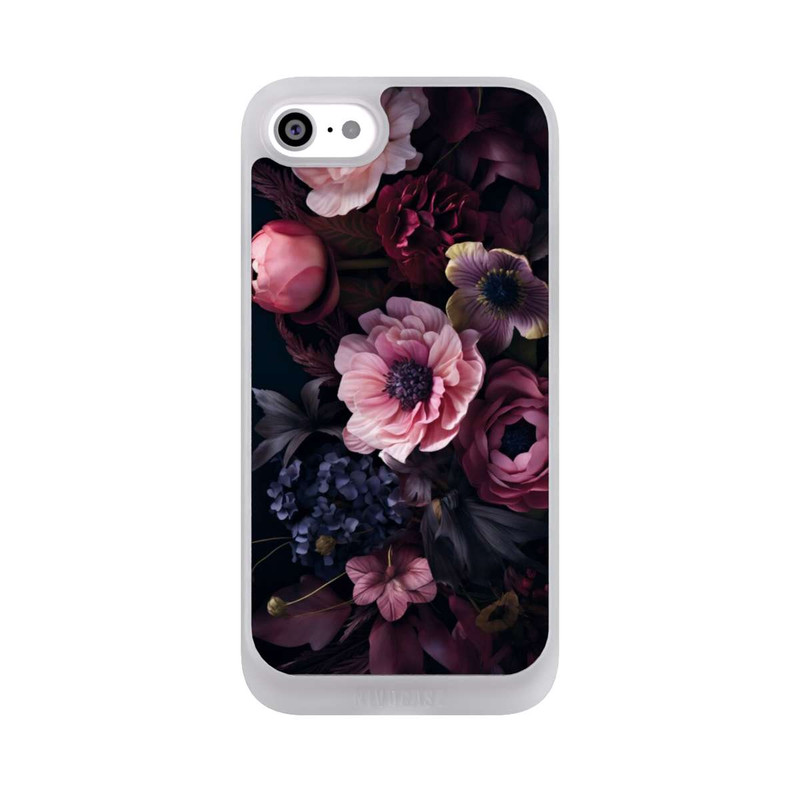 iPhone SE 2022 NIVOpure Rosa Blumenbild mit Pfingstrosen auf dunklem Hintergrund Mit KI