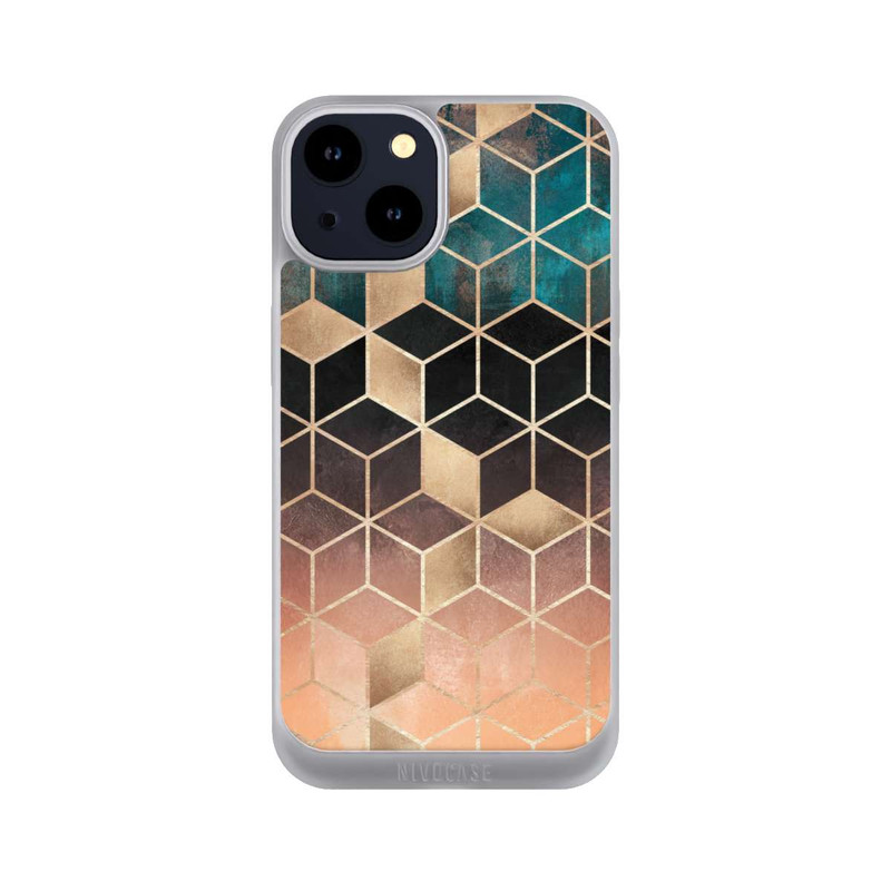 iPhone 14 NIVOpure Ombre Dream Cubes Gold Print
