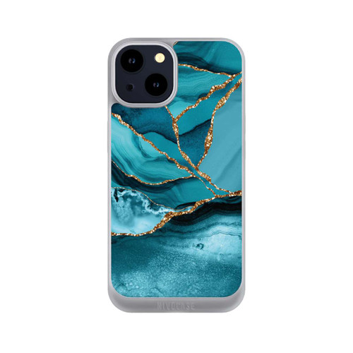 Apple iPhone 14 NIVOpure Eisblaue Marmor Landschaft