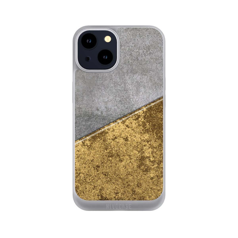 iPhone 14 NIVOpure Beton und Goldlook