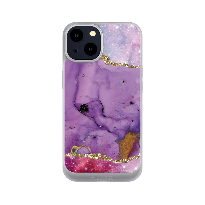 iPhone 14 NIVOpure Purple Galaxy Glamour Marble