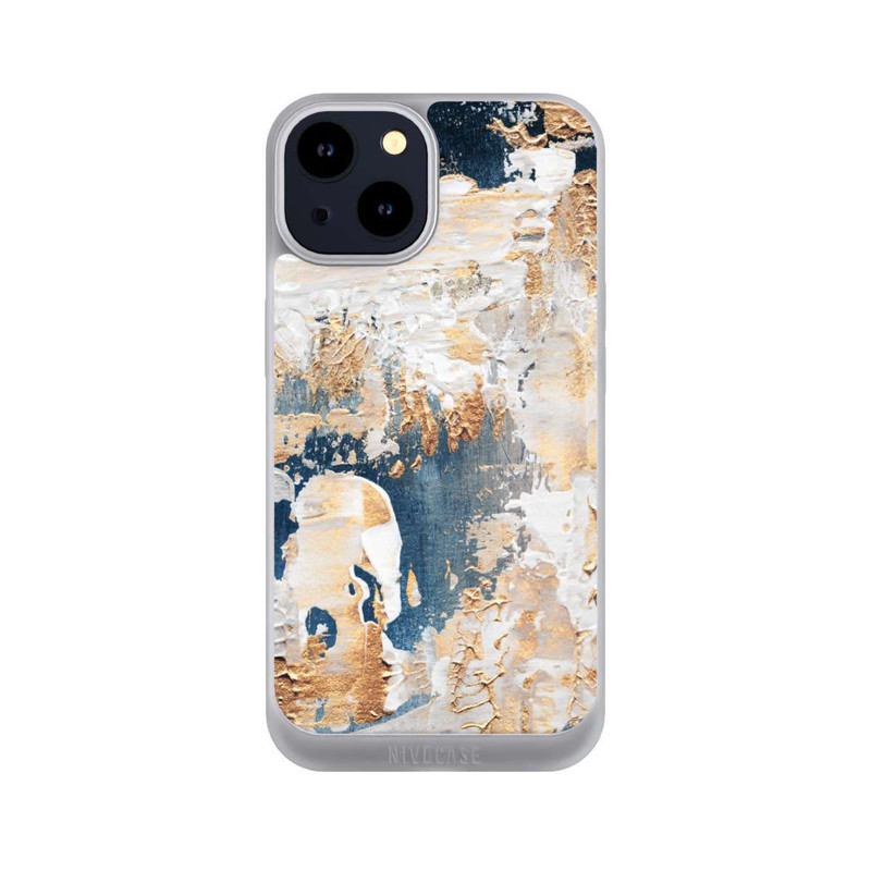 iPhone 14 NIVOpure Abstraction Blue and Gold