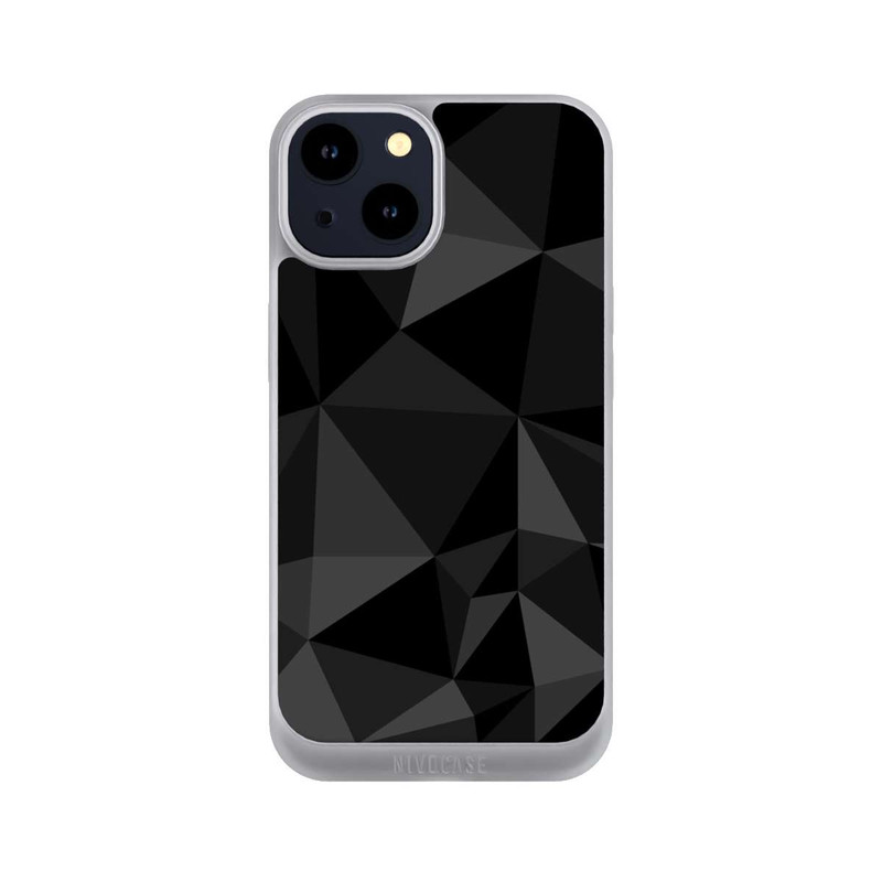 iPhone 14 NIVOpure Polygonmuster schwarz