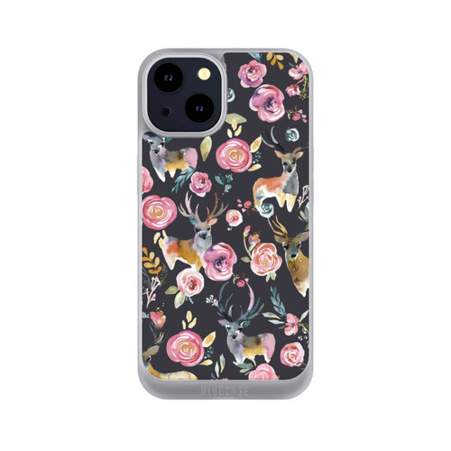 Apple iPhone 14 NIVOpure Deers and flowers Anthracite