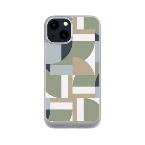 Apple iPhone 14 NIVOpure Futuristische Bauhaus Polygone Beige