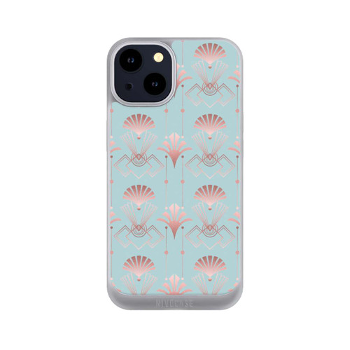 Apple iPhone 14 NIVOpure Art Deco Rose Gold Elegance Blue