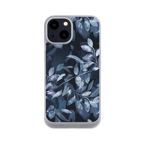 Apple iPhone 14 NIVOpure Mystische Aquarellblätter marineblau