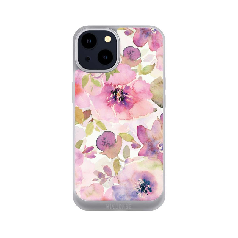 iPhone 14 NIVOpure Tapete mit rosa Blumen